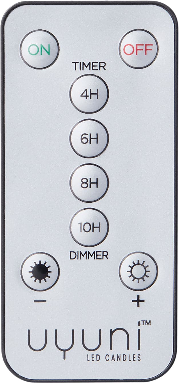 Se Uyuni Remote Control 4/6/8/10h Timer, 3x Dimmer - 4 x 8,6 cm - Led Stearinlys ❤ Stort online udvalg i Uyuni ❤ Meget billig fragt og hurtig levering: 1 - 2 hverdage - Varenummer: MGS-S00568180 og barcode / Ean: 5708311300219 på lager - Udsalg på Bolig - Interiør - Lysestager - LED Stearinlys Spar op til 65% - Over 785 kendte brands på udsalg