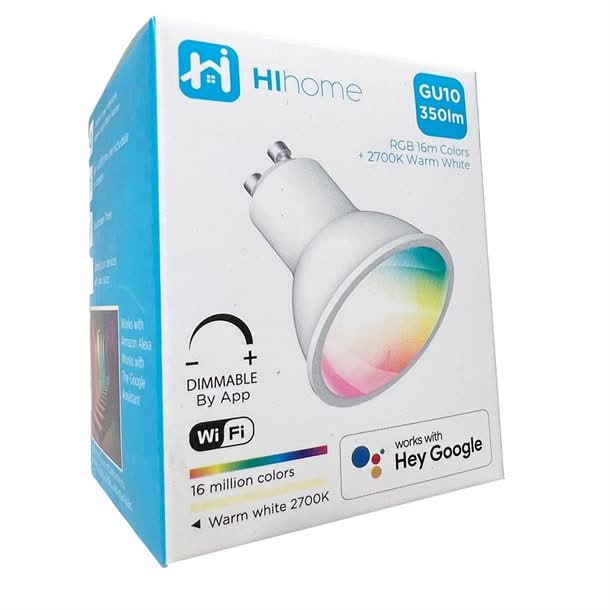 Se Hihome Smart LED WiFi GU10 RGB 16M farver + Varm hvid 2700K - Smart-home > Smart belysning - Hi Home - Spotshop ✔ Kæmpe udvalg i  Hi Home ✔ Hurtig levering: 1 - 2 Hverdage samt billig fragt - Varenummer: SPSH-WAL-RGBWGU10 og barcode / Ean: WAL-RGBWGU10 på lager - Udsalg på Smart-home > Smart belysning Spar op til 58% - Over 1324 kendte brands på udsalg