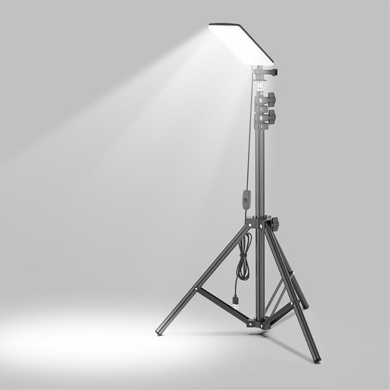 Udendørs LED lampe med justerbar tripod - med USB kabel - Sort