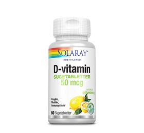 Solaray D-vitamin 50 mcg &bull; 60 tab.DATOVARE 01/2025