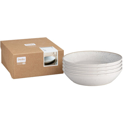 Se Denby Kiln pastatallerkener, 22 cm, 4-pak, hvid/grå ✔ Kæmpe udvalg i Denby ✔ Meget billig fragt og hurtig levering: 1 - 2 hverdage - Varenummer: KTO-462040044 og barcode / Ean: '745606690643 på lager - Udsalg på Plade Spar op til 67% - Over 1124 kendte brands på udsalg