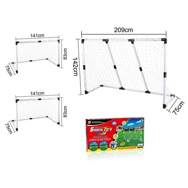 Fodboldmål Deluxe 2-i-1 (1 stort mål eller 2 mindre mål)