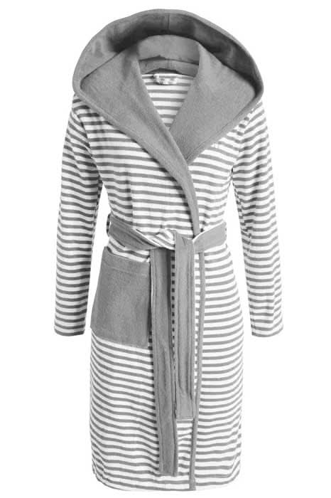 Se Esprit Striped Hoodie morgenkåbe Grå - XL på tilbud! Billig fragt & hurtig levering. Spar op til 63% på udsalg.