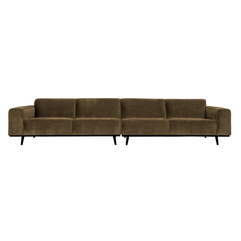 Statement Xl 4-pers Sofa 372 cm Flat Rib - Rock