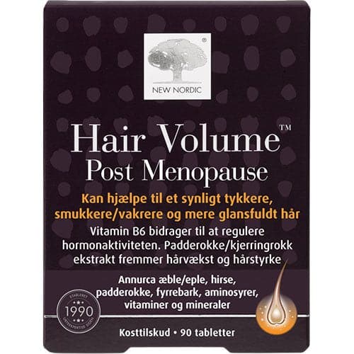 Se New Nordic Hair Volume Post Menopause 90 tabletter ❤ Kæmpe udvalg i New Nordic ❤ Hurtig levering: 1 - 2 Hverdage samt billig fragt - Varenummer: HG-45102 og barcode / Ean: &