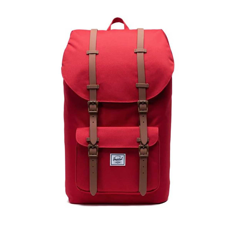 Se Herschel Little America Rygsæk Red Saddle/Brown 17L 17L ✔ Kæmpe udvalg i  Herschel ✔ Hurtig levering: 1 - 2 Hverdage samt billig fragt - Varenummer: JUCO-10020-03271 og barcode / Ean: &