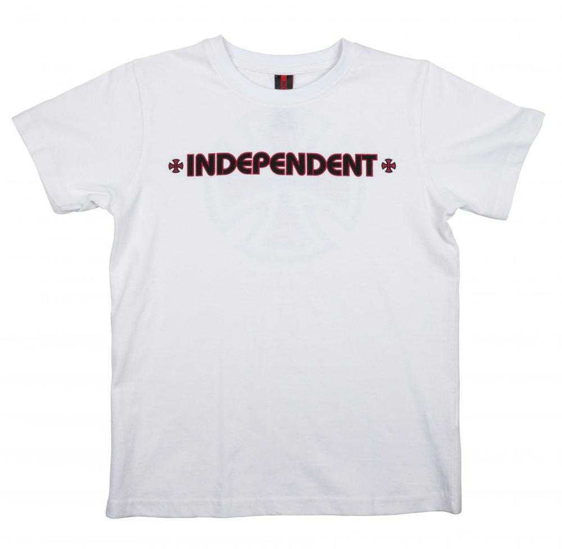 Se Independent Youth Bar Cross Tee White XS: 6-8 år ✔ Kæmpe udvalg i  Independent Trucks ✔ Hurtig levering: 1 - 2 Hverdage samt billig fragt - Varenummer: JUCO-ina-yte-9000-6-8 og barcode / Ean: &