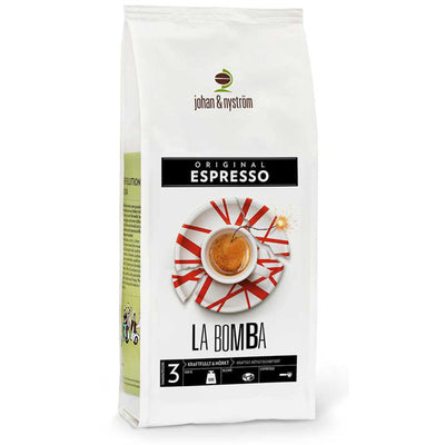 Se Johan & Nyström Espresso La Bomba 500g ✔ Stort online udvalg i Johan & Nyström ✔ Hurtig levering: 1 - 2 Hverdage samt billig fragt - Varenummer: KTO-KE55 og barcode / Ean: '7350045060365 på lager - Udsalg på Kaffebønner Spar op til 59% - Over 1354 design mærker på udsalg