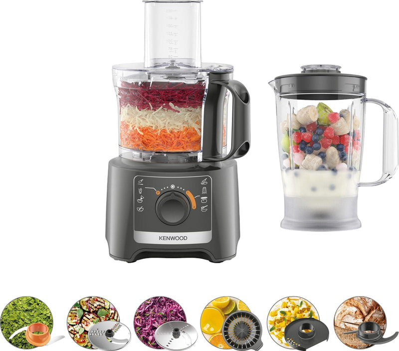 Se Kenwood MultiPro Compact foodprocessor 0W22010114 (skifergrå) ✔ Kæmpe udvalg i  Kenwood ✔ Hurtig levering: 1 - 2 Hverdage samt billig fragt - Varenummer: ELG-778499 og barcode / Ean: &