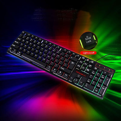 Se Gaming tastatur med backlight LED lys & affjedring på tasterne ✔ Kæmpe udvalg i  Satana ✔ Hurtig levering: 1 - 2 Hverdage samt billig fragt - Varenummer: STAA-218030 og barcode / Ean:  på lager - Udsalg på ELEKTRONIK & GADGETS > Gaming udstyr Spar op til 56% - Over 1354 kendte mærker på udsalg