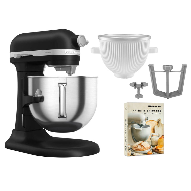 Se KitchenAid Artisan 5KSM70SHXE køkkenmaskine 6,6 liter + 5KSMICM Ice Cream Maker, black matte ✔ Kæmpe udvalg i KitchenAid ✔ Meget billig fragt og hurtig levering: 1 - 2 hverdage - Varenummer: KTO-5KSM70SHXEBMGLASS og barcode / Ean: på lager - Udsalg på Køkkenmaskine Spar op til 63% - Over 1300 kendte brands på udsalg