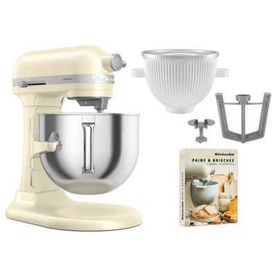 Se KitchenAid Artisan 5KSM70SHXE køkkenmaskine 6,6 liter + 5KSMICM Ice Cream Maker, almond cream ✔ Kæmpe udvalg i KitchenAid ✔ Meget billig fragt og hurtig levering: 1 - 2 hverdage - Varenummer: KTO-5KSM70SHXEACGLASS og barcode / Ean: på lager - Udsalg på Køkkenmaskine Spar op til 64% - Over 1300 kendte brands på udsalg