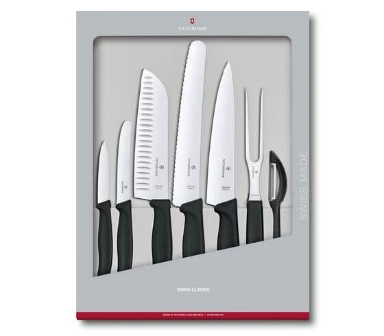 Se Victorinox Knivsæt Victorinox Swiss Classic, 7 stk ✔ Kæmpe udvalg i  Victorinox ✔ Hurtig levering: 1 - 2 Hverdage samt billig fragt - Varenummer: KKKSH-6931775750296_40626612732056 og barcode / Ean: &