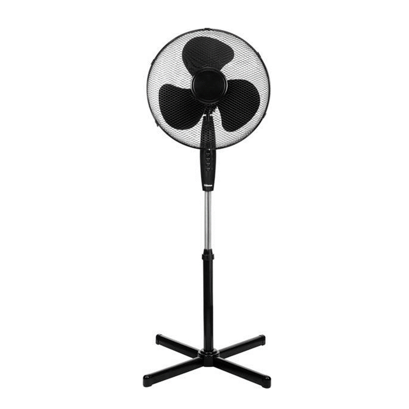 Gulv ventilator - Power 45W - Ø40 cm - 3 Hastigheder & Justerbare Højde - Sort