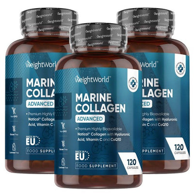 Se Marine Collagen-tilskud + Hyaluronsyre - Kollagen » Kæmpe udvalg i WeightWorld » Hurtig levering: 1 - 2 Hverdage samt billig fragt - Varenummer: WWDK-50163 og barcode / Ean: 5056128128459 på lager - Udsalg på Kollagen Spar op til 56% - Over 1312 kendte brands på udsalg