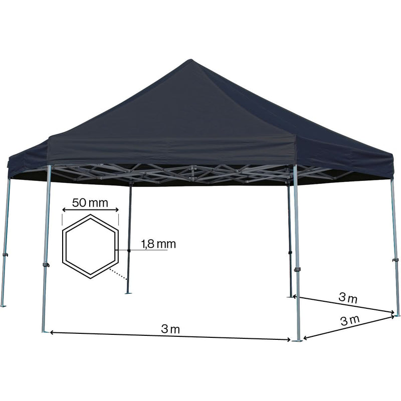 Se Foldetelt Komplet 6-kantet, HEXA 40mm - Sort ✔ Kæmpe udvalg i  Zederkof ✔ Hurtig levering: 1 - 2 Hverdage samt billig fragt - Varenummer: ZDK-86623 og barcode / Ean:  på lager - Udsalg på Telte > FOLDETELTE > Premium Pro Spar op til 64% - Over 1112 kendte brands på udsalg