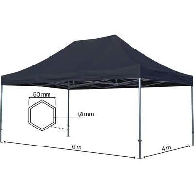 Se Foldetelt Komplet 4x6m HEXA Heavy Duty - Sort ✔ Kæmpe udvalg i  Zederkof ✔ Hurtig levering: 1 - 2 Hverdage samt billig fragt - Varenummer: ZDK-86611 og barcode / Ean:  på lager - Udsalg på Telte > FOLDETELTE > Premium Pro Spar op til 62% - Over 1112 kendte brands på udsalg