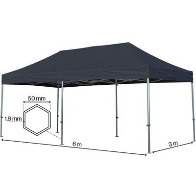 Se Foldetelt Komplet 3x6m HEXA Heavy Duty - Sort ✔ Kæmpe udvalg i  Zederkof ✔ Hurtig levering: 1 - 2 Hverdage samt billig fragt - Varenummer: ZDK-86548 og barcode / Ean:  på lager - Udsalg på Telte > FOLDETELTE > Premium Pro Spar op til 58% - Over 1112 kendte brands på udsalg