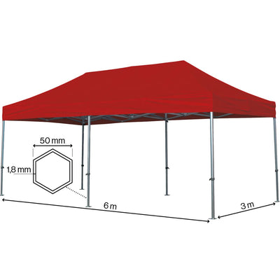 Se Foldetelt Komplet 3x6m HEXA Heavy Duty - Rød ✔ Kæmpe udvalg i  Zederkof ✔ Hurtig levering: 1 - 2 Hverdage samt billig fragt - Varenummer: ZDK-86547 og barcode / Ean:  på lager - Udsalg på Telte > FOLDETELTE > Premium Pro Spar op til 59% - Over 1112 kendte brands på udsalg