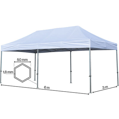 Se Foldetelt Komplet 3x6m HEXA Heavy Duty - Hvid ✔ Kæmpe udvalg i  Zederkof ✔ Hurtig levering: 1 - 2 Hverdage samt billig fragt - Varenummer: ZDK-86546 og barcode / Ean:  på lager - Udsalg på Telte > FOLDETELTE > Premium Pro Spar op til 57% - Over 1112 kendte brands på udsalg