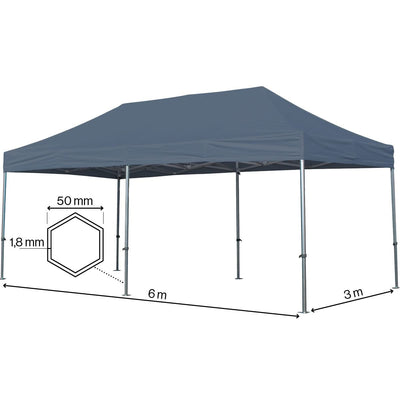 Se Foldetelt Komplet 3x6m HEXA Heavy Duty - Grå ✔ Kæmpe udvalg i  Zederkof ✔ Hurtig levering: 1 - 2 Hverdage samt billig fragt - Varenummer: ZDK-86544 og barcode / Ean:  på lager - Udsalg på Telte > FOLDETELTE > Premium Pro Spar op til 55% - Over 1112 kendte brands på udsalg