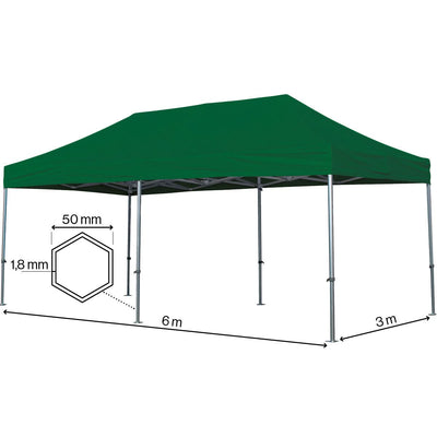 Se Foldetelt Komplet 3x6m HEXA Heavy Duty - Grøn ✔ Kæmpe udvalg i  Zederkof ✔ Hurtig levering: 1 - 2 Hverdage samt billig fragt - Varenummer: ZDK-86543 og barcode / Ean:  på lager - Udsalg på Telte > FOLDETELTE > Premium Pro Spar op til 56% - Over 1112 kendte brands på udsalg