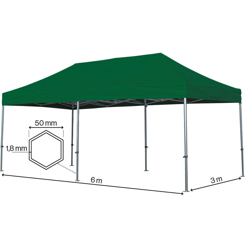 Se Foldetelt Komplet 3x6m HEXA Heavy Duty - Grøn ✔ Kæmpe udvalg i  Zederkof ✔ Hurtig levering: 1 - 2 Hverdage samt billig fragt - Varenummer: ZDK-86543 og barcode / Ean:  på lager - Udsalg på Telte > FOLDETELTE > Premium Pro Spar op til 56% - Over 1112 kendte brands på udsalg