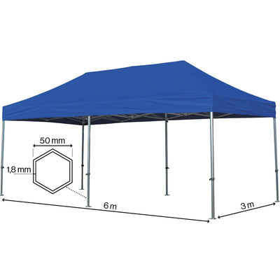 Se Foldetelt Komplet 3x6m HEXA Heavy Duty - Blå ✔ Kæmpe udvalg i  Zederkof ✔ Hurtig levering: 1 - 2 Hverdage samt billig fragt - Varenummer: ZDK-86542 og barcode / Ean:  på lager - Udsalg på Telte > FOLDETELTE > Premium Pro Spar op til 54% - Over 1112 kendte brands på udsalg