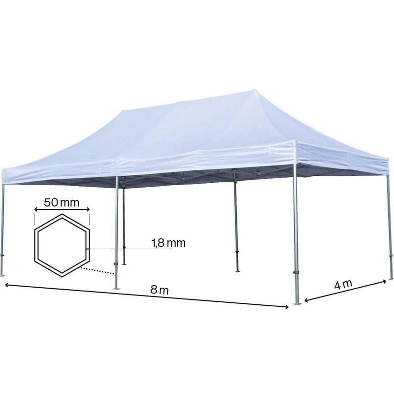 Se Foldetelt Komplet 4x8m HEXA Heavy Duty - Hvid ✔ Kæmpe udvalg i  Zederkof ✔ Hurtig levering: 1 - 2 Hverdage samt billig fragt - Varenummer: ZDK-86516 og barcode / Ean:  på lager - Udsalg på Telte > FOLDETELTE > Premium Pro Spar op til 67% - Over 1112 kendte brands på udsalg