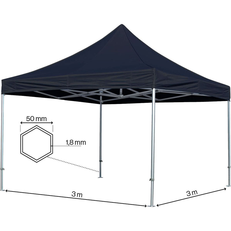 Se Foldetelt Komplet 3x3m HEXA Heavy Duty - Sort ✔ Kæmpe udvalg i  Zederkof ✔ Hurtig levering: 1 - 2 Hverdage samt billig fragt - Varenummer: ZDK-86432 og barcode / Ean:  på lager - Udsalg på Telte > FOLDETELTE > Premium Pro Spar op til 65% - Over 1112 kendte brands på udsalg