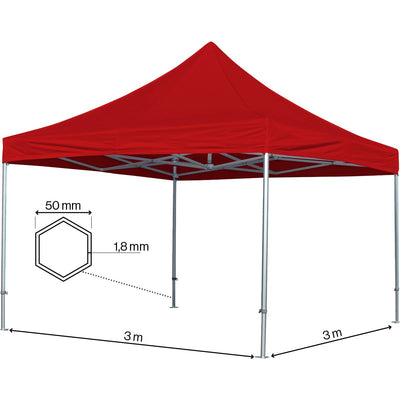 Se Foldetelt Komplet 3x3m HEXA Heavy Duty - Rød ✔ Kæmpe udvalg i  Zederkof ✔ Hurtig levering: 1 - 2 Hverdage samt billig fragt - Varenummer: ZDK-86431 og barcode / Ean:  på lager - Udsalg på Telte > FOLDETELTE > Premium Pro Spar op til 66% - Over 1112 kendte brands på udsalg