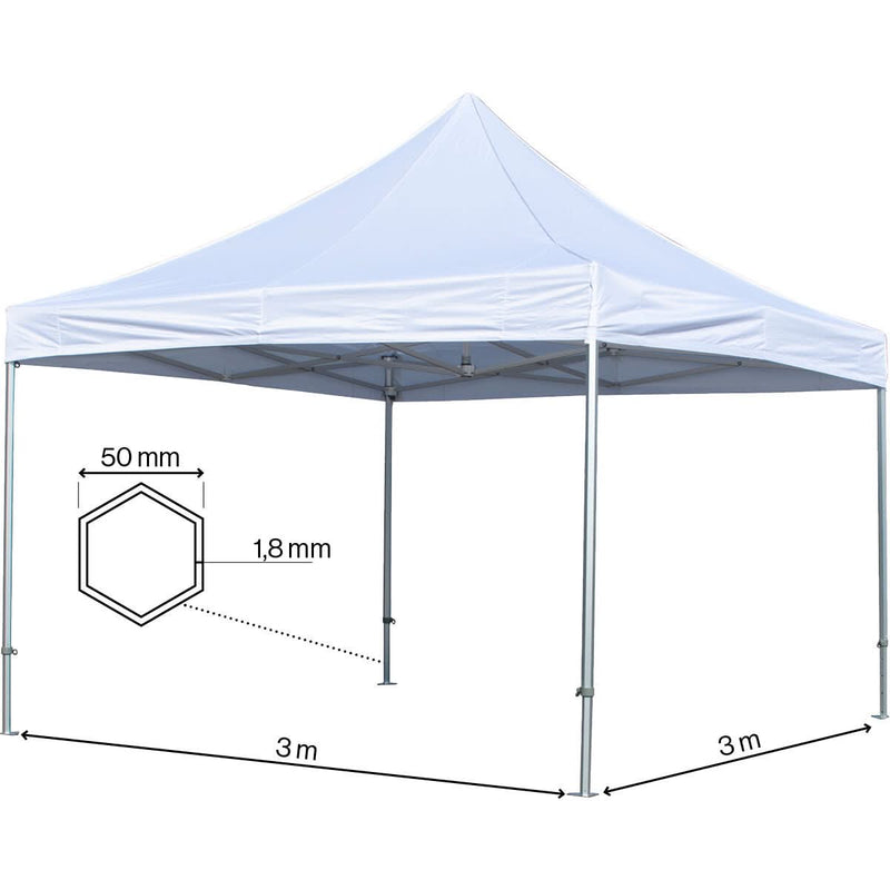 Se Foldetelt Komplet 3x3m HEXA Heavy Duty - Hvid ✔ Kæmpe udvalg i  Zederkof ✔ Hurtig levering: 1 - 2 Hverdage samt billig fragt - Varenummer: ZDK-86430 og barcode / Ean:  på lager - Udsalg på Telte > FOLDETELTE > Premium Pro Spar op til 64% - Over 1112 kendte brands på udsalg