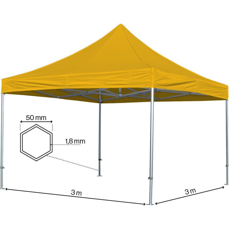 Se Foldetelt Komplet 3x3m HEXA Heavy Duty - Gul ✔ Kæmpe udvalg i  Zederkof ✔ Hurtig levering: 1 - 2 Hverdage samt billig fragt - Varenummer: ZDK-86429 og barcode / Ean:  på lager - Udsalg på Telte > FOLDETELTE > Premium Pro Spar op til 62% - Over 1112 kendte brands på udsalg