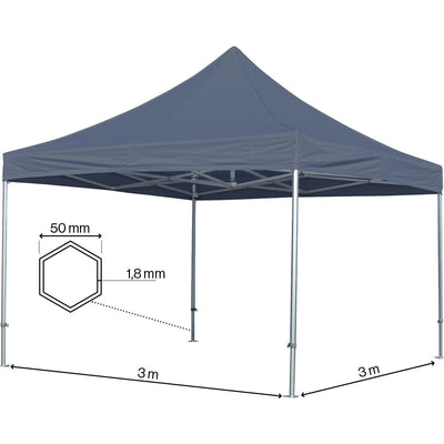 Se Foldetelt Komplet 3x3m HEXA Heavy Duty - Grå ✔ Kæmpe udvalg i  Zederkof ✔ Hurtig levering: 1 - 2 Hverdage samt billig fragt - Varenummer: ZDK-86428 og barcode / Ean:  på lager - Udsalg på Telte > FOLDETELTE > Premium Pro Spar op til 63% - Over 1112 kendte brands på udsalg