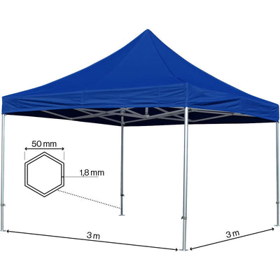 Se Foldetelt Komplet 3x3m HEXA Heavy Duty - Blå ✔ Kæmpe udvalg i  Zederkof ✔ Hurtig levering: 1 - 2 Hverdage samt billig fragt - Varenummer: ZDK-86426 og barcode / Ean:  på lager - Udsalg på Telte > FOLDETELTE > Premium Pro Spar op til 61% - Over 1112 kendte brands på udsalg