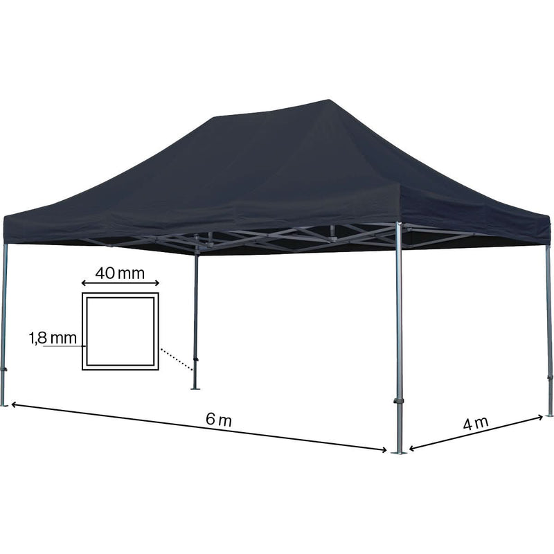 Se Foldetelt Komplet 4x6m Premium Plus - Sort ✔ Kæmpe udvalg i  Zederkof ✔ Hurtig levering: 1 - 2 Hverdage samt billig fragt - Varenummer: ZDK-84191 og barcode / Ean:  på lager - Udsalg på Telte > FOLDETELTE > Premium Plus Spar op til 53% - Over 1312 kendte brands på udsalg