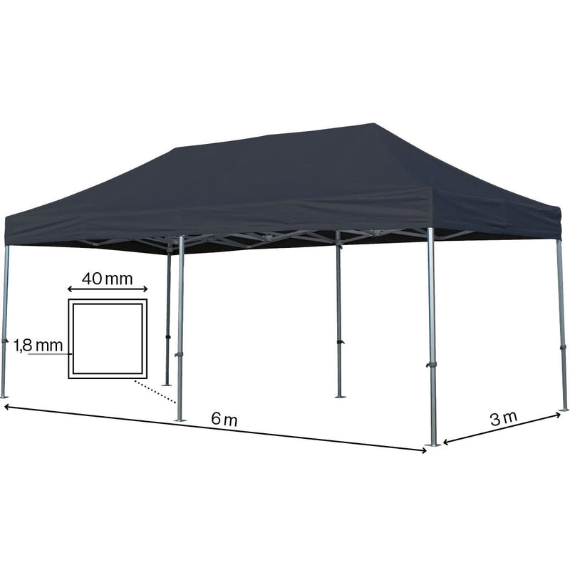 Se Foldetelt Komplet 3x6m Premium Plus - Sort ✔ Kæmpe udvalg i  Zederkof ✔ Hurtig levering: 1 - 2 Hverdage samt billig fragt - Varenummer: ZDK-84116 og barcode / Ean:  på lager - Udsalg på Telte > FOLDETELTE > Premium Plus Spar op til 57% - Over 1354 kendte brands på udsalg