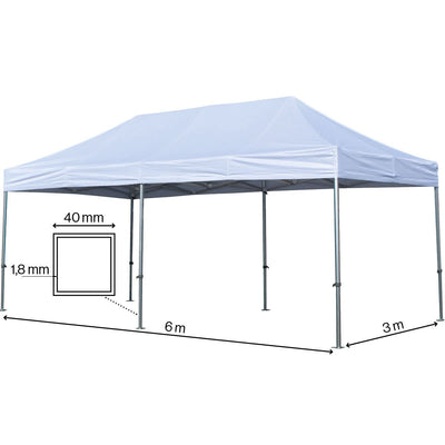 Se Foldetelt Komplet 3x6m Premium Plus - Hvid ✔ Kæmpe udvalg i  Zederkof ✔ Hurtig levering: 1 - 2 Hverdage samt billig fragt - Varenummer: ZDK-84114 og barcode / Ean:  på lager - Udsalg på Telte > FOLDETELTE > Premium Plus Spar op til 56% - Over 1354 kendte brands på udsalg