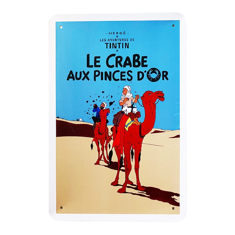 Metalskilt - TinTin Le Crabe