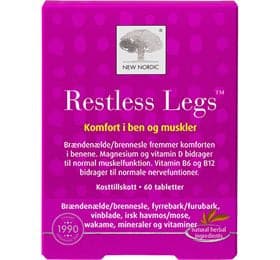 Se New Nordic Restless Legs 60 tabl. ❤ Kæmpe udvalg i New Nordic ❤ Hurtig levering: 1 - 2 Hverdage samt billig fragt - Varenummer: HG-45105 og barcode / Ean: '5021807007585 på lager - Udsalg på Sundhed > New Nordic > Kredsløb Spar op til 66% - Over 1334 design mærker på udsalg