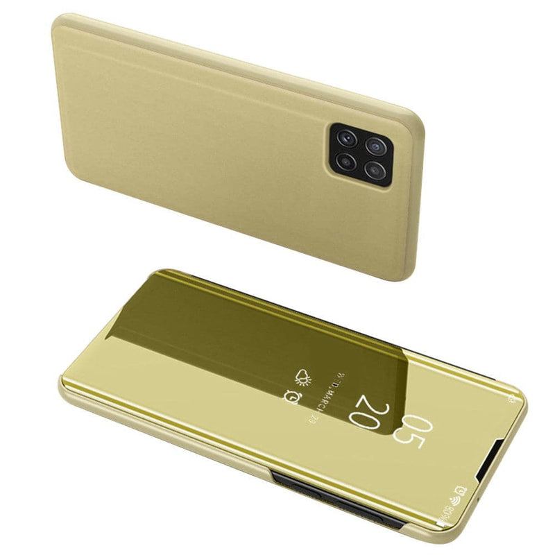 Se Samsung Galaxy A22 5G - View Window Mirror cover - Guld ✔ Kæmpe udvalg i Capida ✔ Meget billig fragt og hurtig levering: 1 - 2 hverdage - Varenummer: CPD-V33101237505F og barcode / Ean: på lager - Udsalg på Mobil tilbehør Spar op til 62% - Over 1324 kendte brands på udsalg