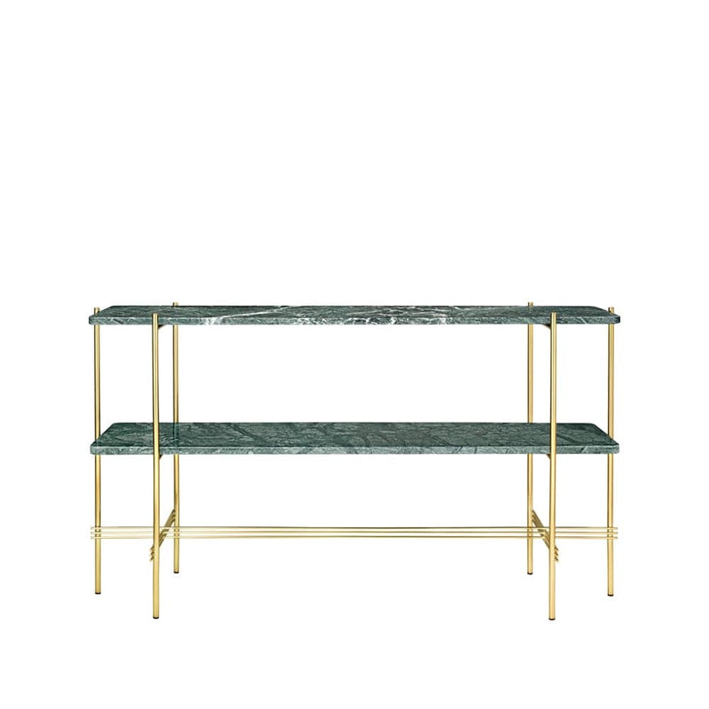 Se GUBI TS Console afsætningsbord 120x30x72 cm green guatemala marble, understel i messing, 2 marmorhylder ❤ Kæmpe udvalg i GUBI ❤ Hurtig levering: 1 - 2 Hverdage samt billig fragt - Varenummer: NDN-546404-01 og barcode / Ean: &