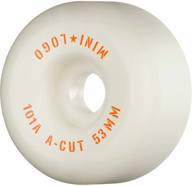 Se Mini Logo Skateboard Hjul A-cut 53mm 101A White 4-pak 53mm ✔ Kæmpe udvalg i  Mini Logo ✔ Hurtig levering: 1 - 2 Hverdage samt billig fragt - Varenummer: JUCO-WSBCMLAC25301W4 og barcode / Ean: &