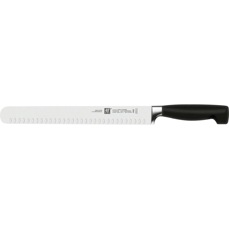 Se Zwilling Four Star trancherkniv med hul 26 cm ✔ Stort online udvalg i Zwilling ✔ Hurtig levering: 1 - 2 Hverdage samt billig fragt - Varenummer: KTO-1001593 og barcode / Ean: &