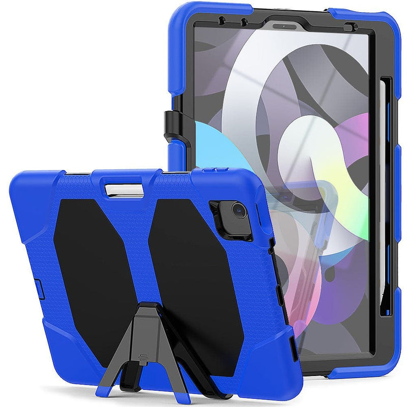 Se iPad Air 10.9 (2022/2020) Shockproof Hybrid cover med skærmbeskytter & Kickstand - Blå ✔ Kæmpe udvalg i  Capida ✔ Hurtig levering: 1 - 2 Hverdage samt billig fragt - Varenummer: CPD-V33101125857F og barcode / Ean: 101125857F på lager - Udsalg på Tablets tilbehør Spar op til 66% - Over 400 kendte brands på udsalg