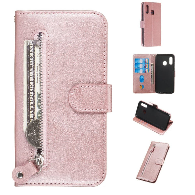 Se Samsung Galaxy A20E - Læder cover / pung med udvendig lomme - Rosa guld ❤ Kæmpe udvalg i Capida ❤ Hurtig levering: 1 - 2 Hverdage samt billig fragt - Varenummer: CPD-V33101221479C og barcode / Ean: 101221479C på lager - Udsalg på Mobil tilbehør Spar op til 64% - Over 454 design brands på udsalg