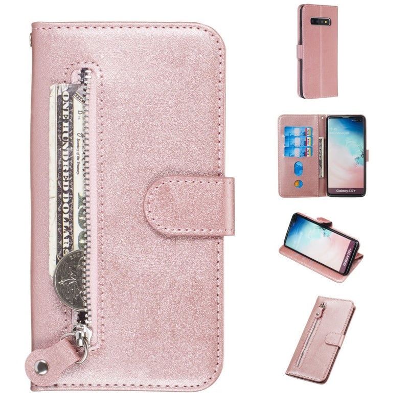 Se Samsung Galaxy S10 Plus - Læder cover / pung med udvendig lomme - Rosa guld ❤ Kæmpe udvalg i Capida ❤ Hurtig levering: 1 - 2 Hverdage samt billig fragt - Varenummer: CPD-V33101221482C og barcode / Ean: 101221482C på lager - Udsalg på Mobil tilbehør Spar op til 55% - Over 454 design brands på udsalg