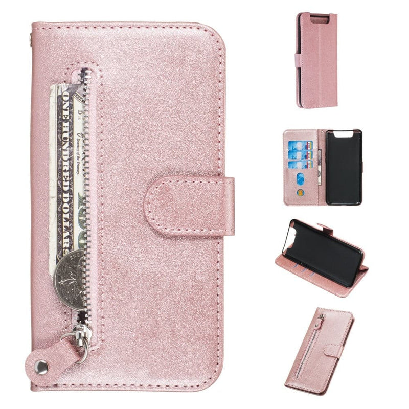 Se Samsung Galaxy A80/A90 - Læder cover / pung med udvendig lomme - Rosa guld ❤ Kæmpe udvalg i Capida ❤ Hurtig levering: 1 - 2 Hverdage samt billig fragt - Varenummer: CPD-V33101221497C og barcode / Ean: 101221497C på lager - Udsalg på Mobil tilbehør Spar op til 56% - Over 454 design brands på udsalg