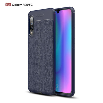 Se Samsung Galaxy A90 5G - Gummi cover - Læder Design - Mørkeblå ✔ Kæmpe udvalg i  Capida ✔ Hurtig levering: 1 - 2 Hverdage samt billig fragt - Varenummer: CPD-V33101222528C og barcode / Ean: 101222528C på lager - Udsalg på Mobil tilbehør Spar op til 66% - Over 400 kendte brands på udsalg