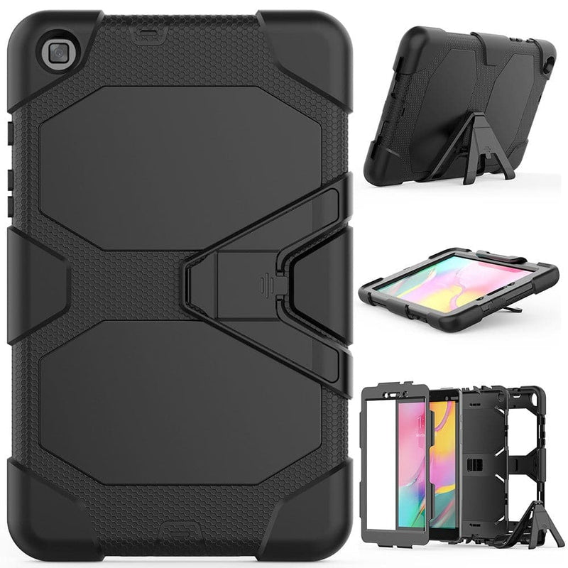 Se Samsung Galaxy Tab A 8.0 (2019) - Shockproof Hybrid cover m/Kickstand - Sort ✔ Kæmpe udvalg i  Capida ✔ Hurtig levering: 1 - 2 Hverdage samt billig fragt - Varenummer: CPD-V33101222626B og barcode / Ean: 101222626B på lager - Udsalg på Tablets tilbehør Spar op til 67% - Over 400 kendte brands på udsalg